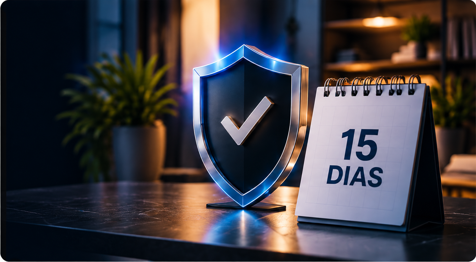 Escudo de proteção e calendário de quinze dias